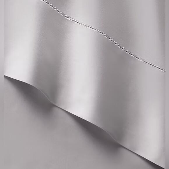 Ralph Lauren RL Organic Sateen Flat Sheet Queen Platinum - Picture 1 of 3